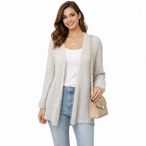 Lightweight Open Knit Cardigan Neutral Minimalist Coastal Grandma